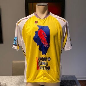 NWT Pactimo XXXL League of Illinois Bicyclists Biker Short Sleeve Shirt Zip Up